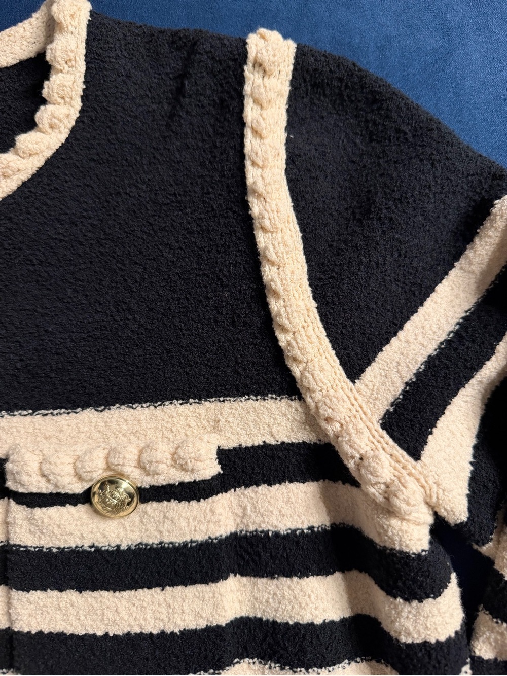 J. CREW Odette Sweater Lady Jacket in Striped Bouclé - Picture 5 of 8